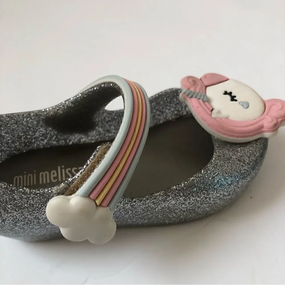 Mini Melissa Ultragirl unicorn silver glitter rubber Mary Jane